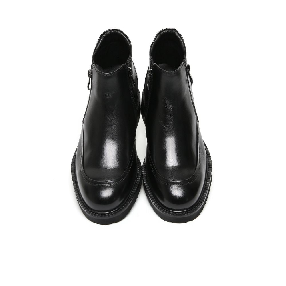 Mr. Mitchell Black 8cm | Premium Zipper Boots (3.2")