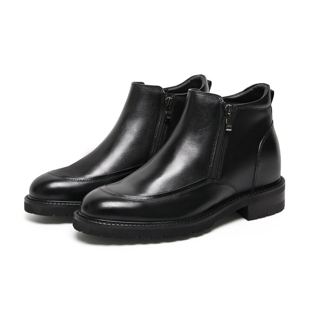 Mr. Mitchell Black 8cm | Premium Zipper Boots (3.2")