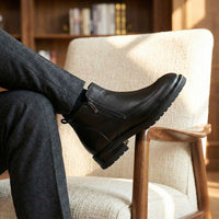 Mr. Mitchell Black 8cm | Premium Zipper Boots (3.2")
