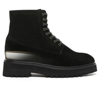 Mr. Moses 11cm | 4.33 inches Tallest Black Suede Elevator Boots