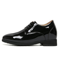 Mr. Orwell Patent Black 10cm | Patent Height-Boosting Formal Shoes (4")