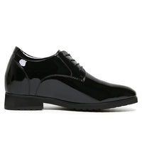 Mr. Orwell Patent Black 10cm | Patent Height-Boosting Formal Shoes (4")