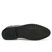 Mr. Orwell Patent Black 10cm | Patent Height-Boosting Formal Shoes (4")