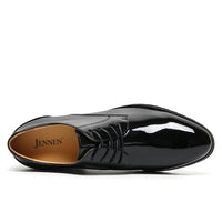 Mr. Orwell Patent Black 10cm | Patent Height-Boosting Formal Shoes (4")