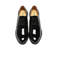 Mr. Orwell Patent Black 10cm | Patent Height-Boosting Formal Shoes (4")