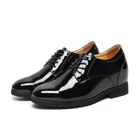 Mr. Orwell Patent Black 10cm | Patent Height-Boosting Formal Shoes (4")