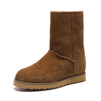 Mr. Oz Brown 8cm | Wool Interior Winter Boots for Men (3.2")