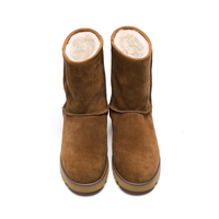 Mr. Oz Brown 8cm | Wool Interior Winter Boots for Men (3.2")