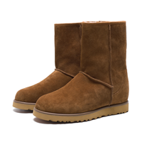 Mr. Oz Brown 8cm | Wool Interior Winter Boots for Men (3.2")