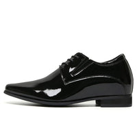 Mr. Parkinson Patent Black 8cm | Patent Formal Elevator Shoes (3.2")