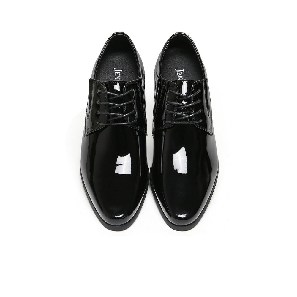 Mr. Parkinson Patent Black 8cm | Patent Formal Elevator Shoes (3.2"