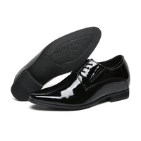 Mr. Parkinson Patent Black 8cm | Patent Formal Elevator Shoes (3.2"