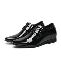 Mr. Parkinson Patent Black 8cm | Patent Formal Elevator Shoes (3.2")