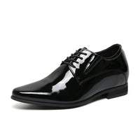 Mr. Parkinson Patent Black 8cm | Patent Formal Elevator Shoes (3.2")