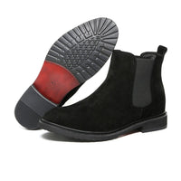 Mr. Tognetti Suede Black 7cm | Luxury Suede Platform Boots (2.8")