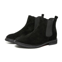 Mr. Tognetti Suede Black 7cm | Luxury Suede Platform Boots (2.8")