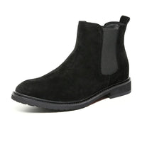 Mr. Tognetti Suede Black 7cm | Luxury Suede Platform Boots (2.8")
