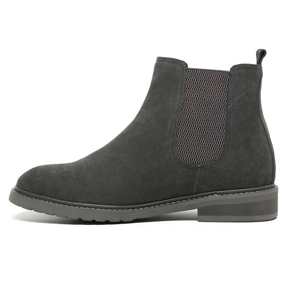 Mr. Tognetti Suede Dark Grey 7cm | Elevated Suede Boots (2.8")