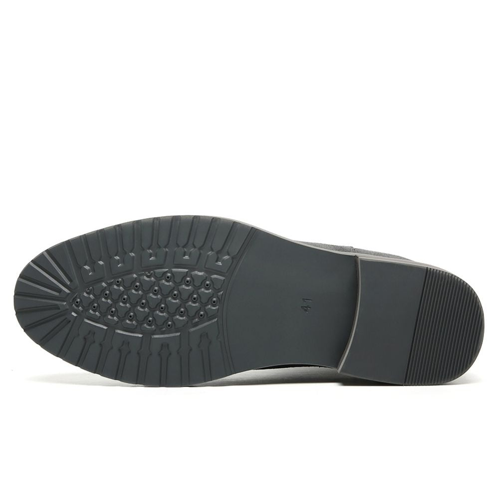 Mr. Tognetti Suede Dark Grey 7cm | Elevated Suede Boots (2.8")