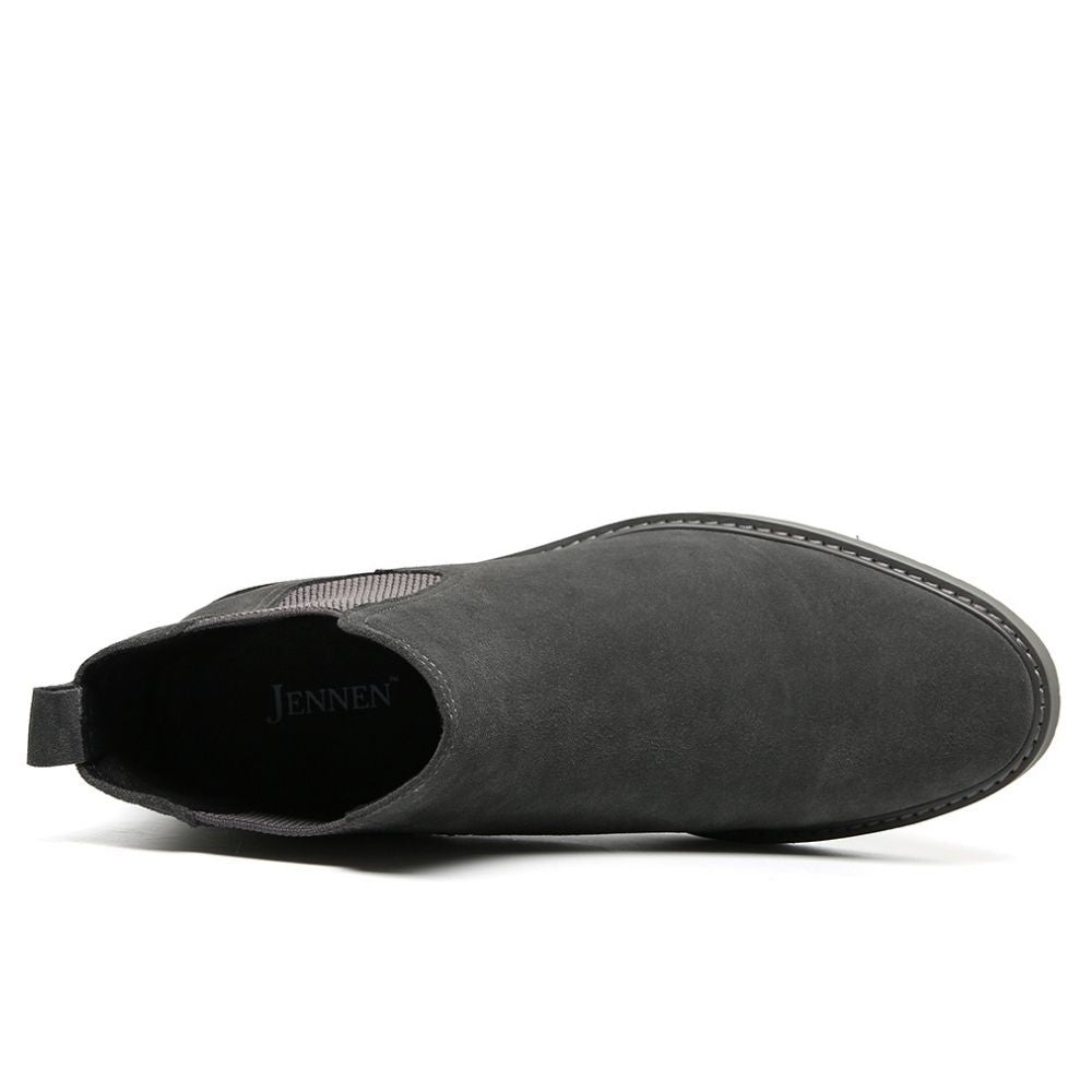Mr. Tognetti Suede Dark Grey 7cm | Elevated Suede Boots (2.8")