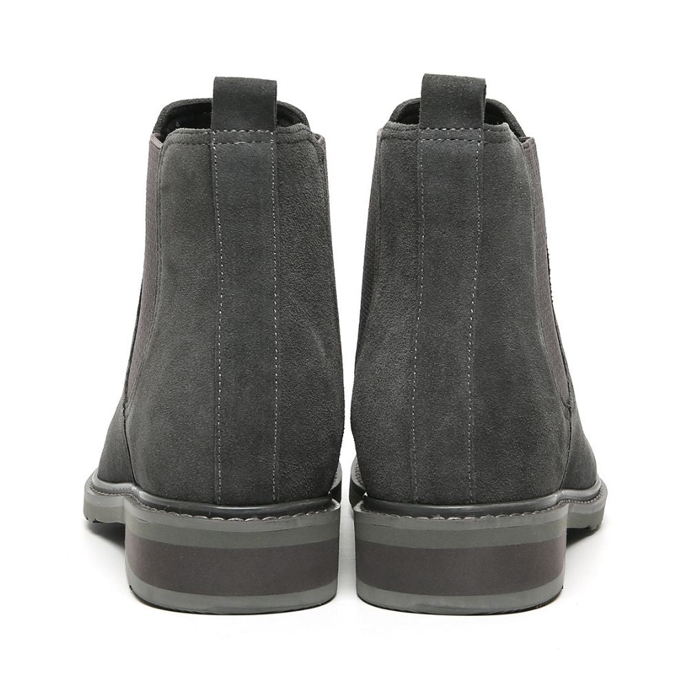 Mr. Tognetti Suede Dark Grey 7cm | Elevated Suede Boots (2.8")