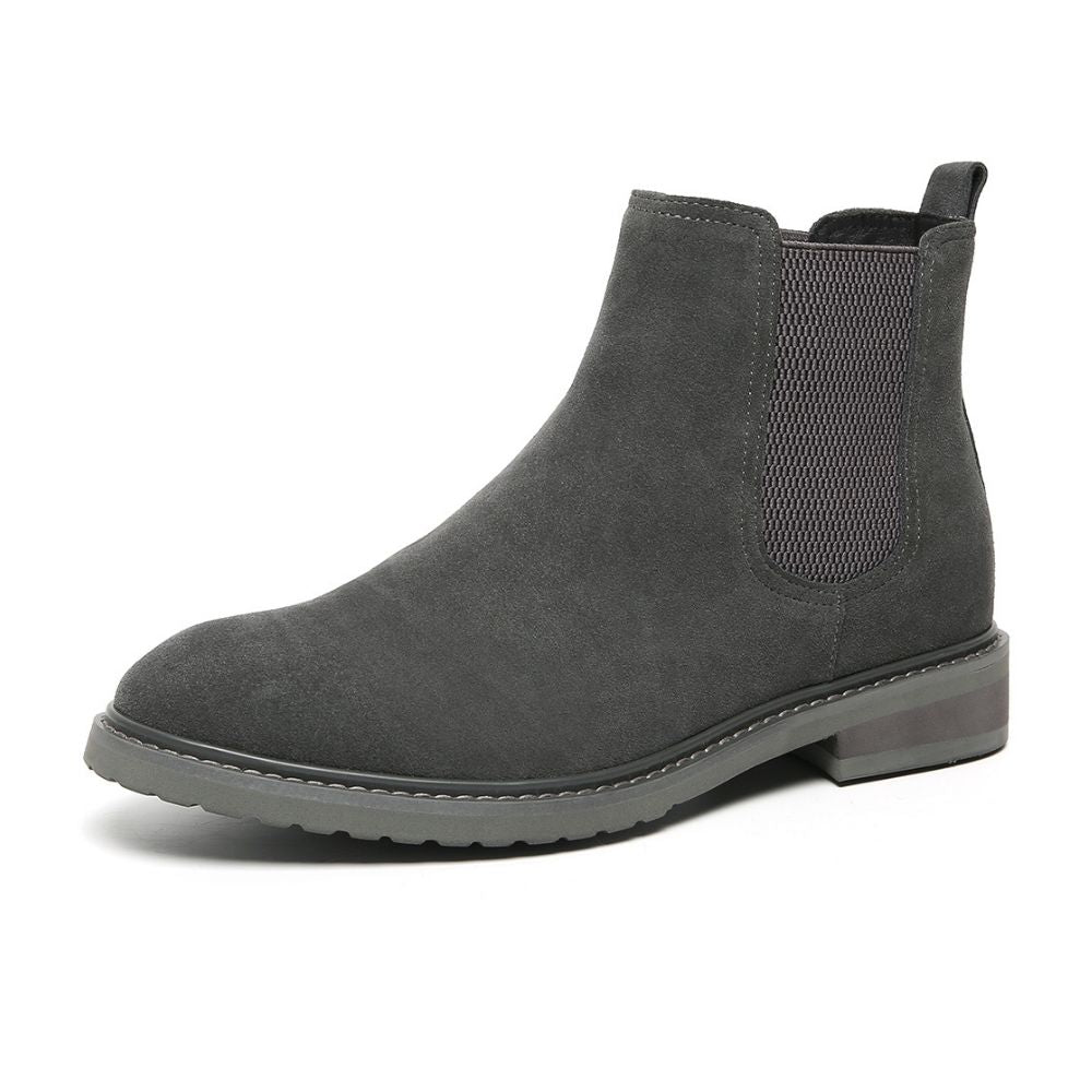 Mr. Tognetti Suede Dark Grey 7cm | Elevated Suede Boots (2.8")