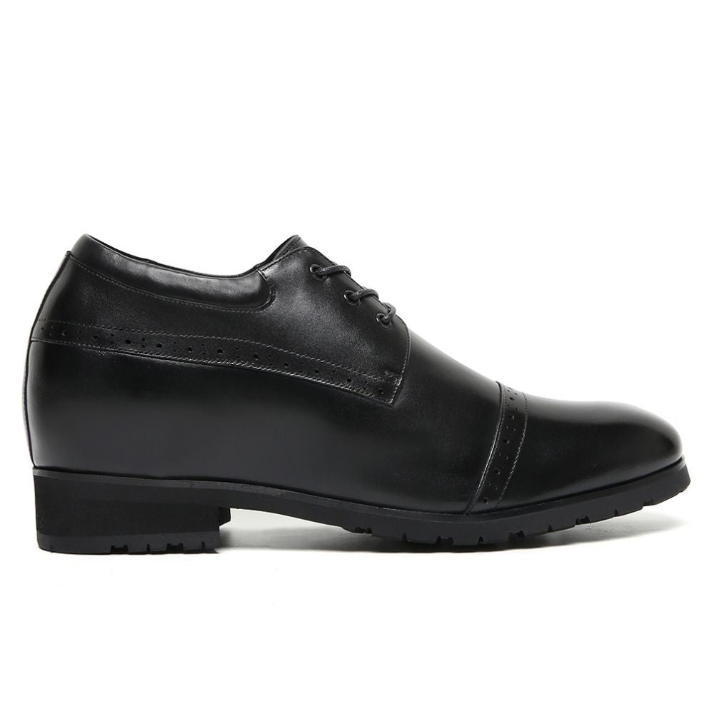 Mr. Varma Black 10cm | Executive Height-Boosting Formal Shoes (4")