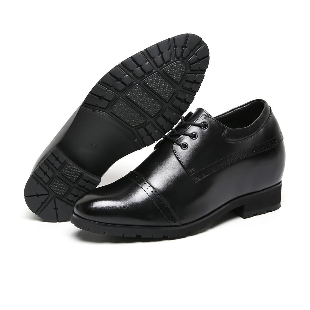 Mr. Varma Black 10cm | Executive Height-Boosting Formal Shoes (4")
