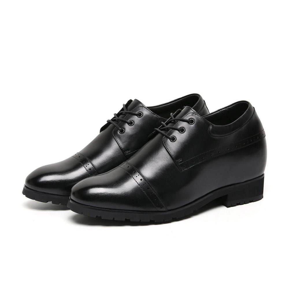 Mr. Varma Black 10cm | Executive Height-Boosting Formal Shoes (4")
