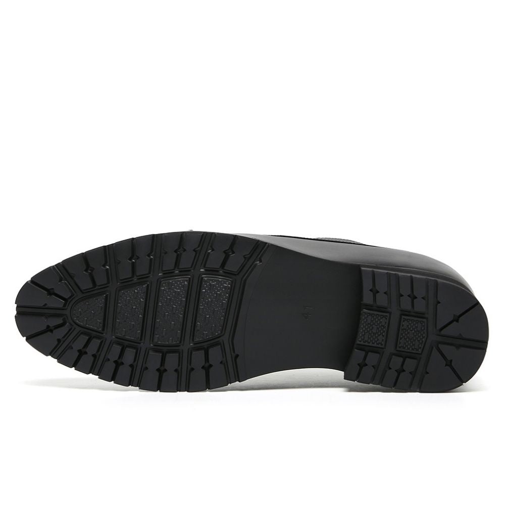 Mr. Varma Black 10cm | Executive Height-Boosting Formal Shoes (4")