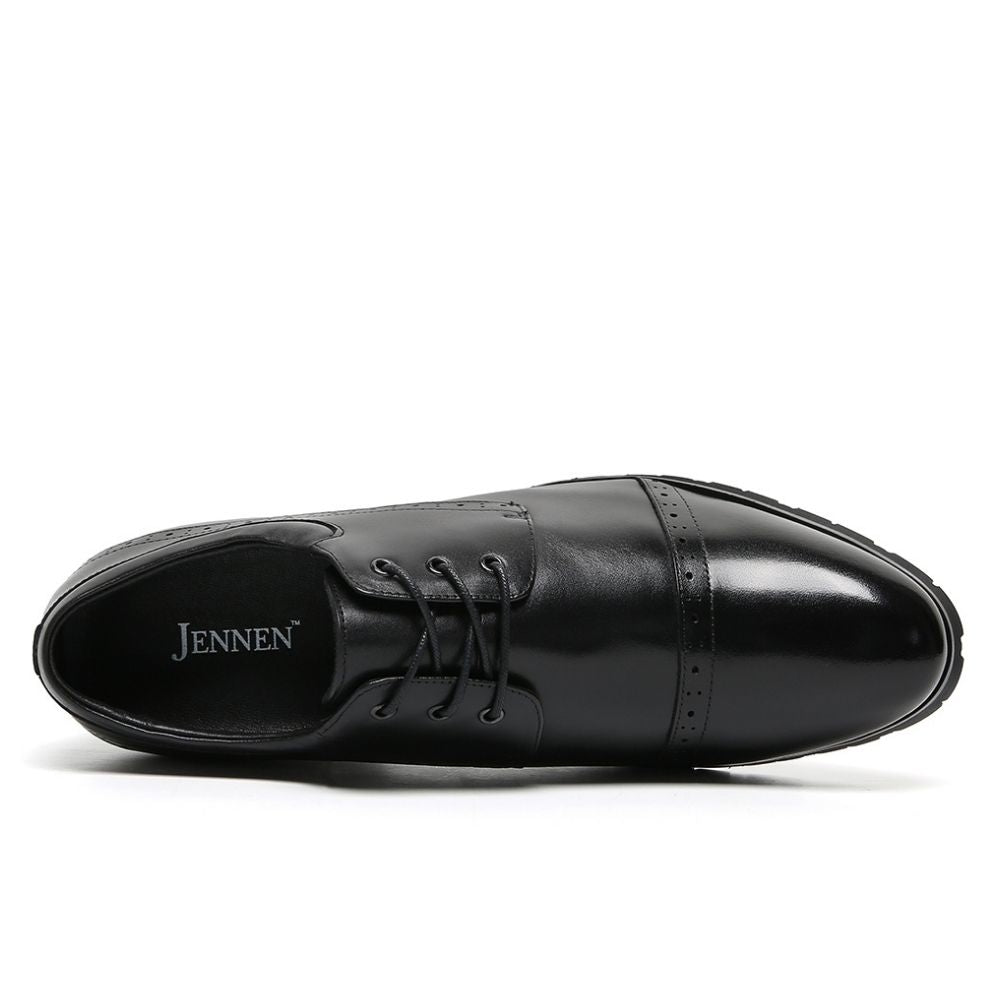 Mr. Varma Black 10cm | Executive Height-Boosting Formal Shoes (4")