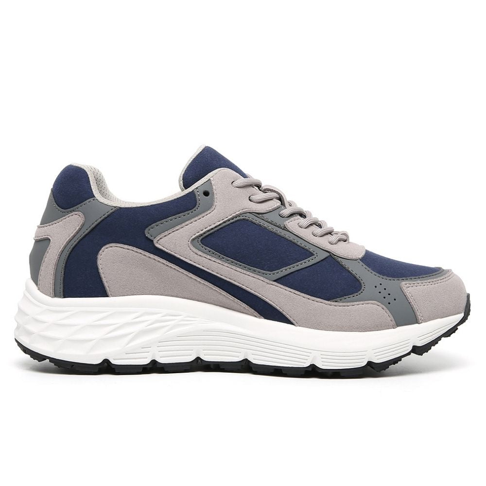 Mr. Williams Grey/Blue 7cm | Vegan Elevator Sneakers (2.8")