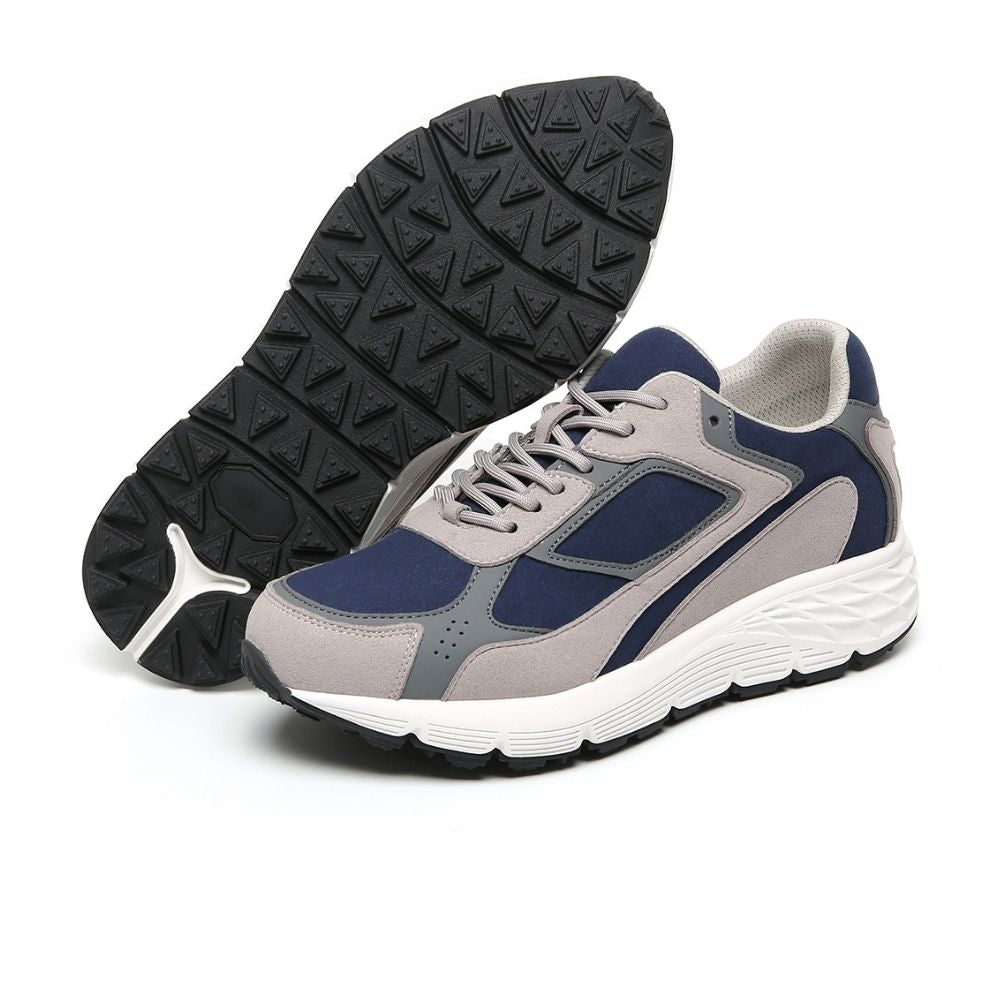 Mr. Williams Grey/Blue 7cm | Vegan Elevator Sneakers (2.8")