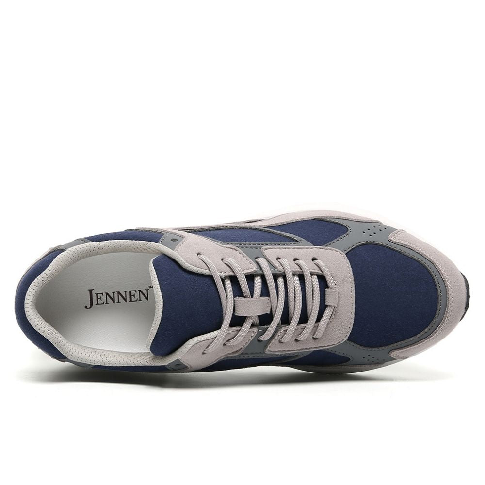 Mr. Williams Grey/Blue 7cm | Vegan Elevator Sneakers (2.8")