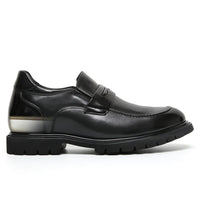 Mr. Ysaye Black 8cm | Premium Leather Slip-Ons (3.2")