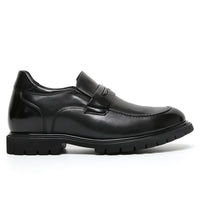 Mr. Ysaye Black 8cm | Premium Leather Slip-Ons (3.2")