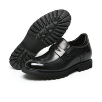 Mr. Ysaye Black 8cm | Premium Leather Slip-Ons (3.2")