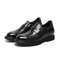 Mr. Ysaye Black 8cm | Premium Leather Slip-Ons (3.2")