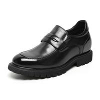 Mr. Ysaye Black 8cm | Premium Leather Slip-Ons (3.2")
