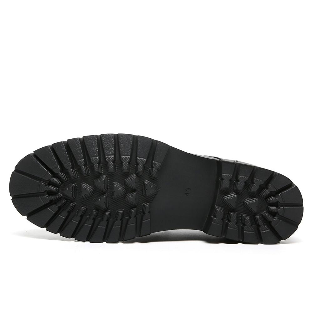 Mr. Ysaye Black 8cm | Premium Leather Slip-Ons (3.2")