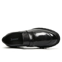 Mr. Ysaye Black 8cm | Premium Leather Slip-Ons (3.2")