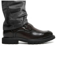 Mr. Ysaye Brown 8cm | Elegant Slip-On Dress Shoes (3.2")