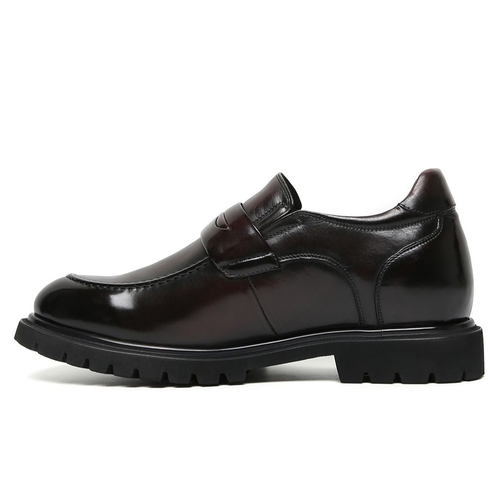 Mr. Ysaye Brown 8cm | Elegant Slip-On Dress Shoes (3.2")