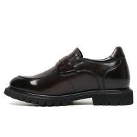 Mr. Ysaye Brown 8cm | Elegant Slip-On Dress Shoes (3.2")