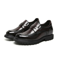 Mr. Ysaye Brown 8cm | Elegant Slip-On Dress Shoes (3.2")