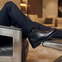 Mr. Jackopanetz Black 8cm | Height-Boosting Chelsea Boots (3.2")