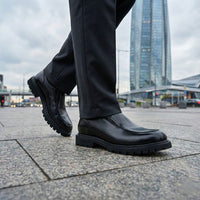 Mr. Vengarov Black 8cm | Formal Slip-On Wedding Shoes (3.2")