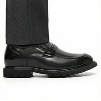 Mr. Ysaye Black 8cm | Premium Leather Slip-Ons (3.2")