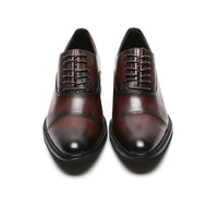 Brown Leather Dress Elevator Shoes