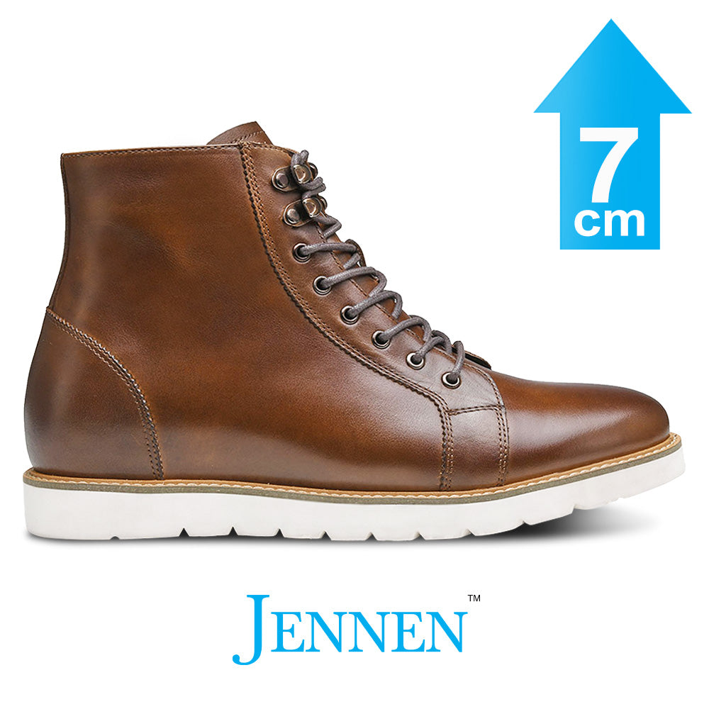 Mr. Martin 7cm | 2.8 inches Taller Height Increasing Brown Boots